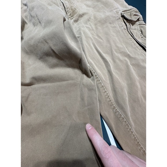 VTG Abercrombie & Fitch Baggy Cargo Pants Mens 36x30 Y2K Military Skater Tan - Picture 14 of 14